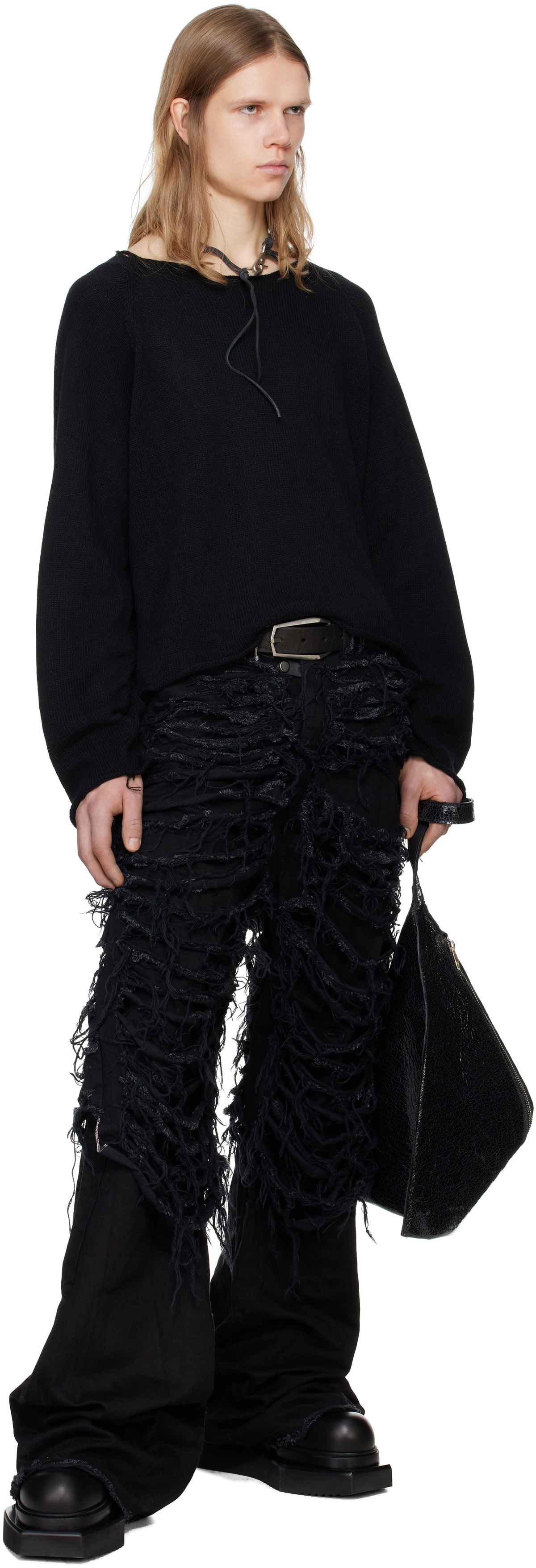 Swampgod Black Destroyed Fisolo Jeans Swampgod