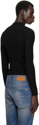 AMIRI Black 'AMIRI' Script Knit Henley