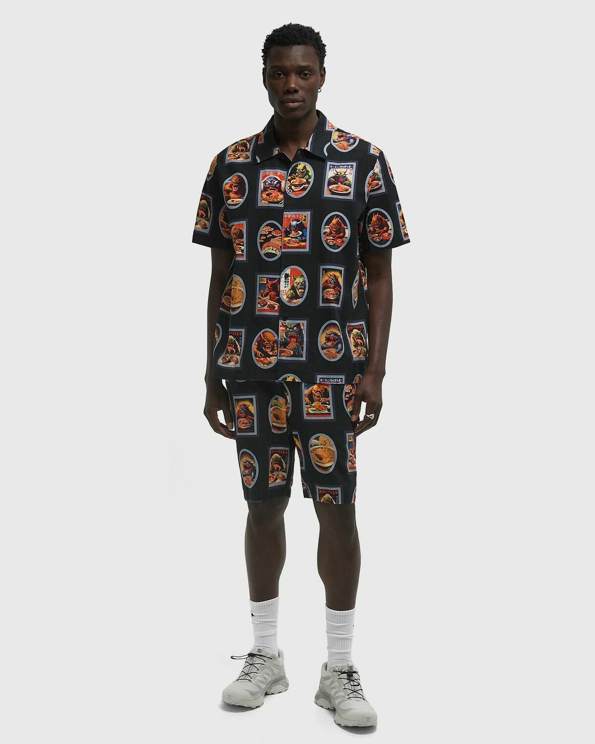 Edwin Hara Hachi Bun Me Shirt SS Multi-color Mens Shortsleefe