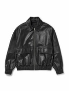 Studio Nicholson - Piston Leather Bomber Jacket - Black