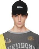 We11done Black Logo Patch Cap