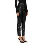 Unravel Black Vinyl Lace-Up Trousers