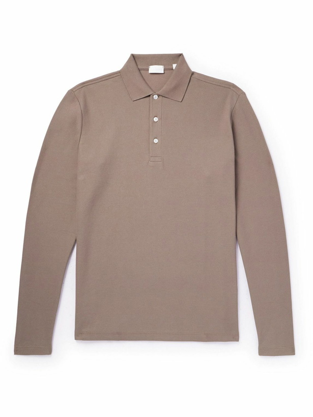 Photo: Håndværk - Pima Cotton-Piqué Polo Shirt - Brown