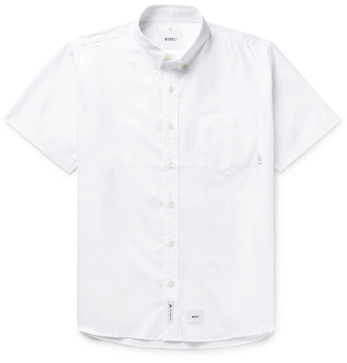 WTAPS - Button-Down Collar Logo-Appliquéd Cotton Oxford Shirt