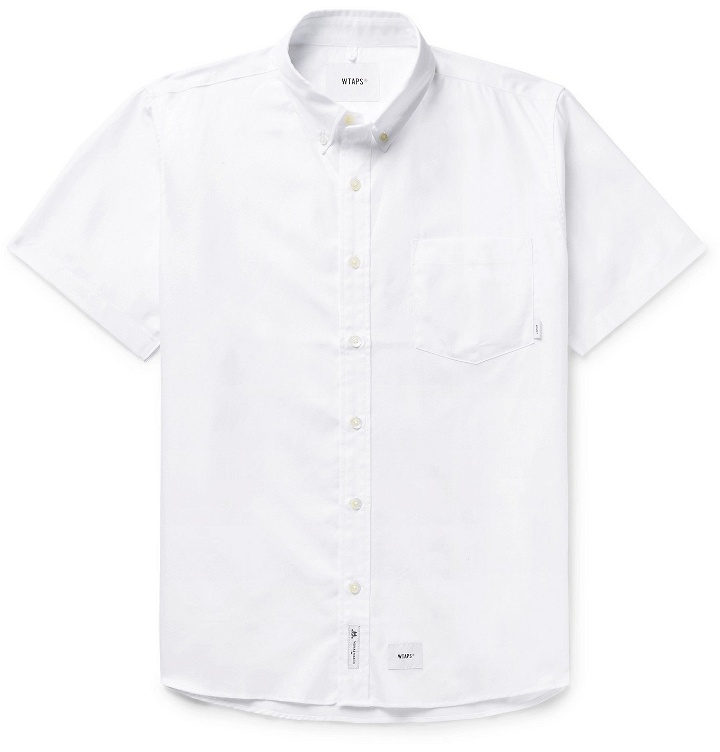 Photo: WTAPS - Button-Down Collar Logo-Appliquéd Cotton Oxford Shirt - White