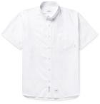 WTAPS - Button-Down Collar Logo-Appliquéd Cotton Oxford Shirt - White