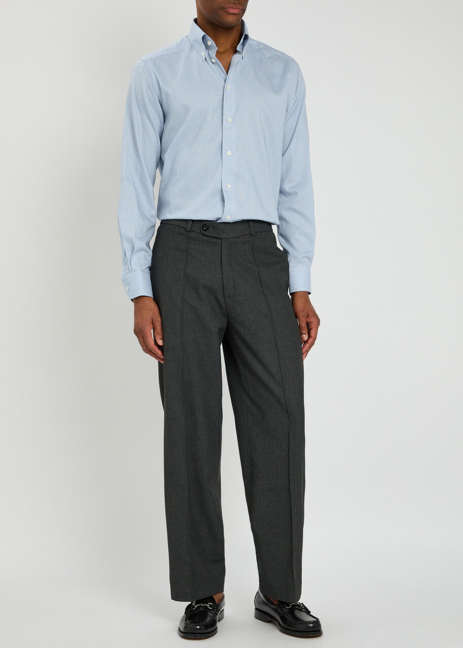 Eton Oxford Cotton Shirt Light Blue