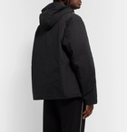 AMBUSH® - Logo-Print Padded Hooded Cotton-Blend Shell Coat - Black