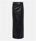 The Mannei Ararat low-rise leather maxi skirt