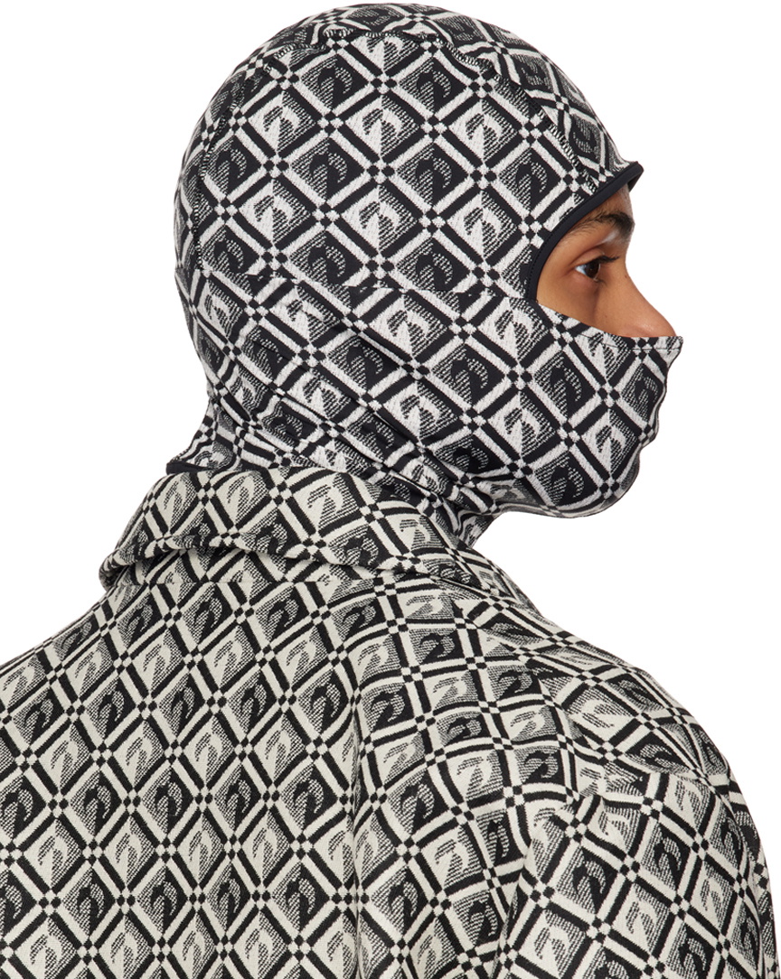 Marine Serre Black & White Moon Diamant Balaclava