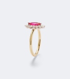 Yvonne Léon Pompadour 18kt gold ring with diamonds and ruby