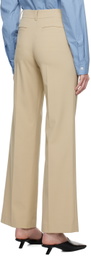 System Beige Creased Trousers