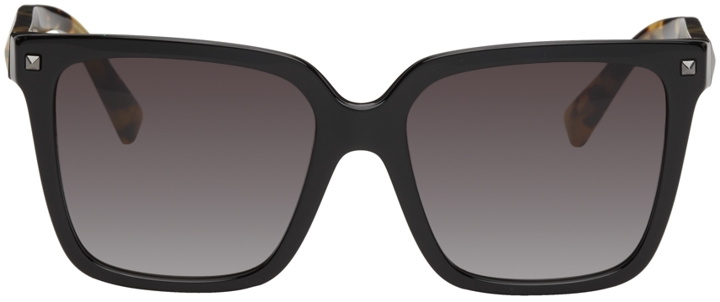 Photo: Valentino Garavani Black & Tortoiseshell Square Sunglasses