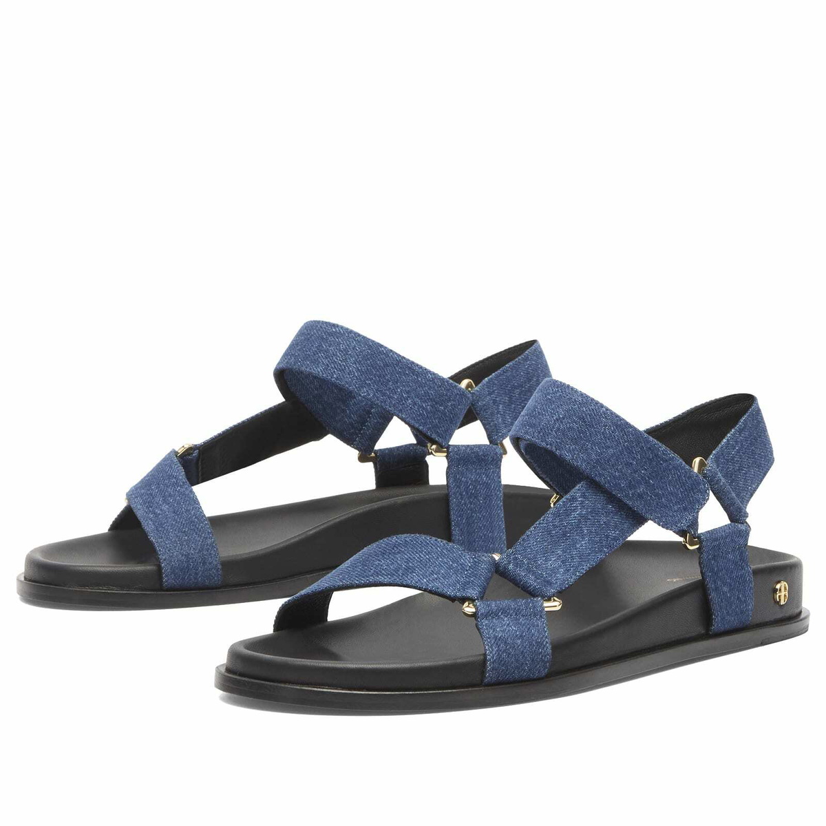 Anine Bing Women's Jess Denim Sandals in Tux Blue
