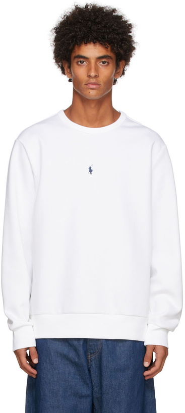 Photo: Polo Ralph Lauren White Double Knit Sweatshirt