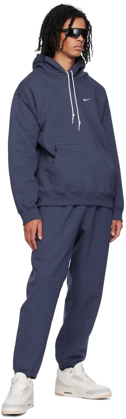 navy nike swoosh hoodie