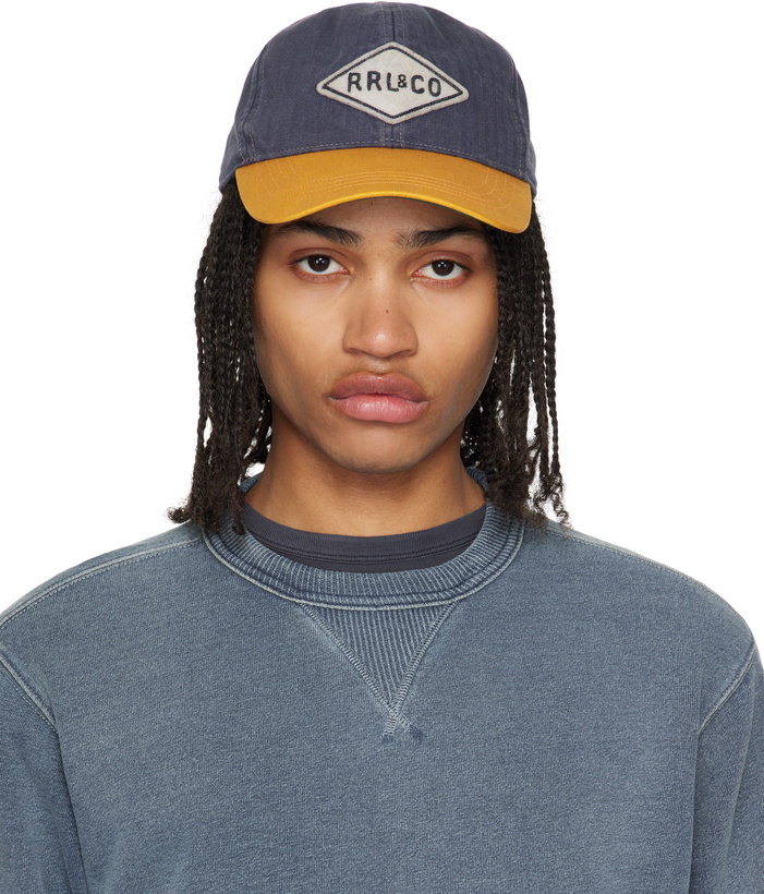 Photo: RRL Purple & Yellow Herringbone Twill Trucker Cap