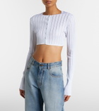 Alaïa Cropped knitted cardigan