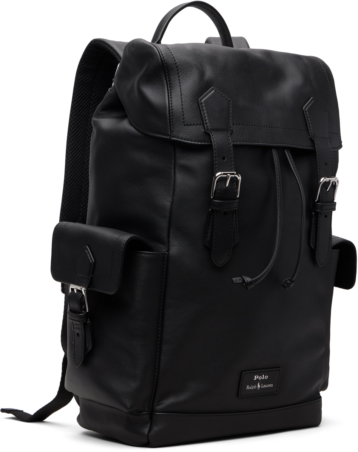 Polo Ralph Lauren Black Smooth Leather Backpack