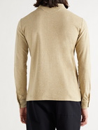 DE BONNE FACTURE - Slim-Fit Mélange Cotton-Terry Polo Shirt - Neutrals