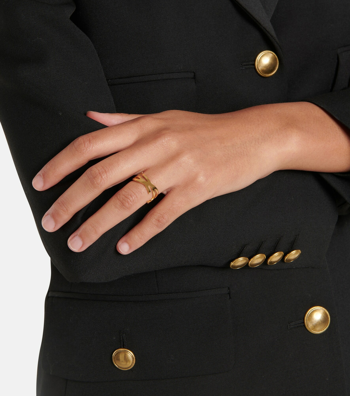 Saint Laurent - Opyum Twist logo ring Saint Laurent