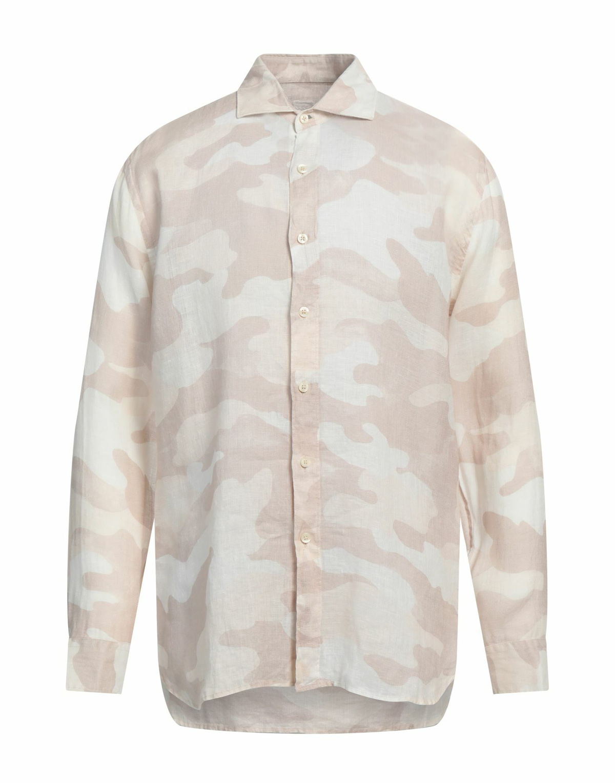 120% Lino Mens Shirt in Beige
