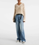 Brunello Cucinelli Monili suede-trimmed low-top sneakers