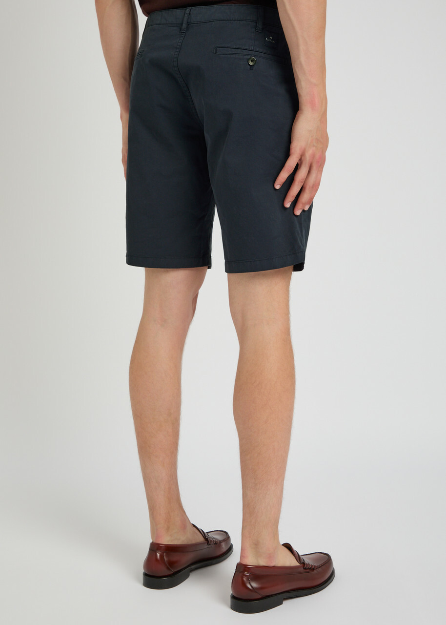 PS Paul Smith Stretch-cotton Chino Shorts Navy