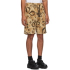 1017 ALYX 9SM Tan and Black Terry Leopard Shorts