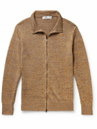 Inis Meáin - Washed-Linen Zip-Up Cardigan - Brown