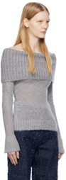 Elleme Gray Off Shoulder Sweater