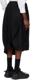 Black Comme des Garçons Black Asymmetric Hem Skirt
