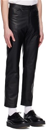Anna Sui SSENSE Exclusive Black Leather Pants