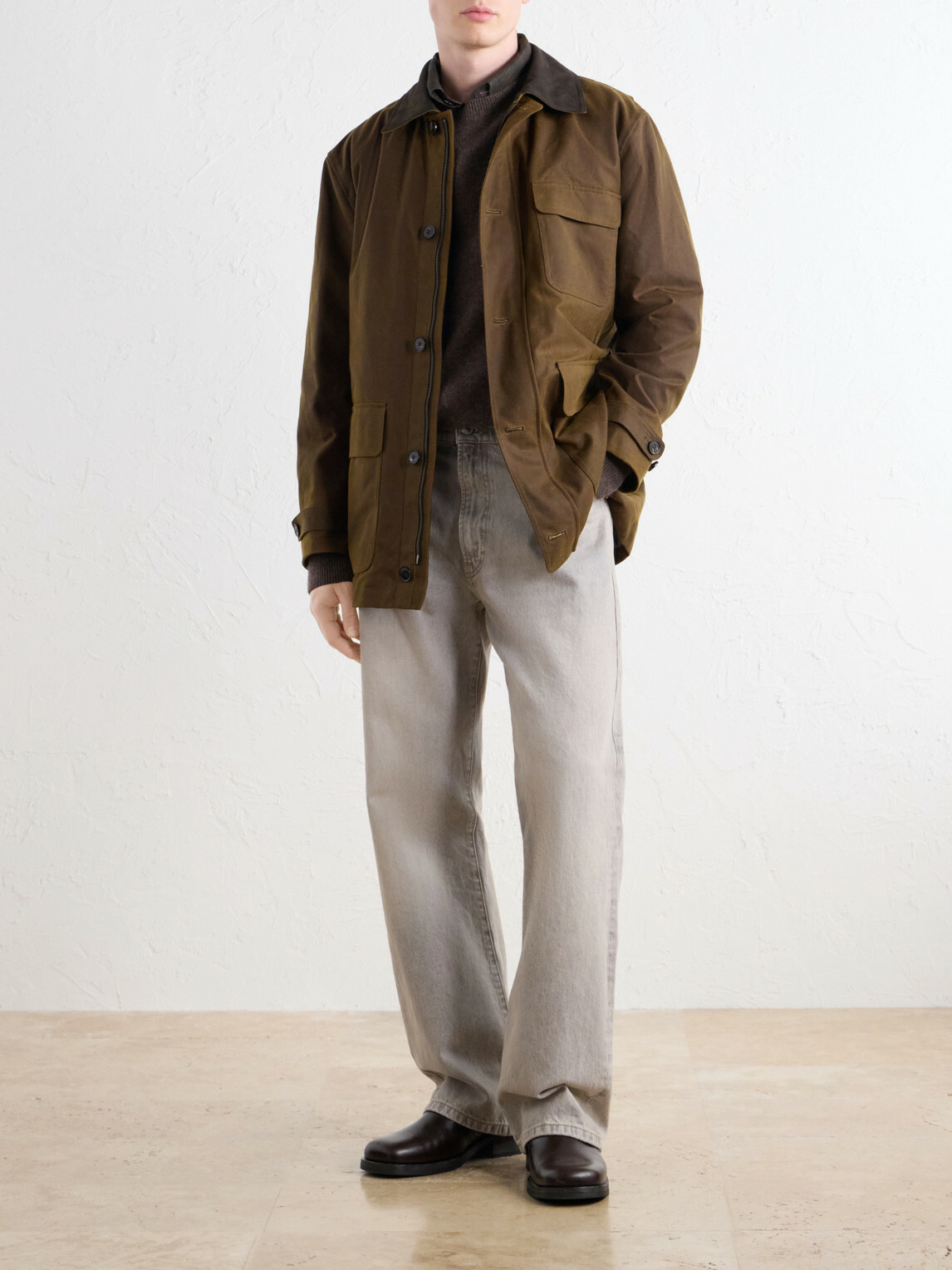 N.PEAL - Waxed-Cotton Jacket - Brown