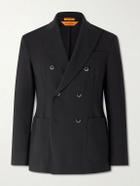 Barena - Double-Breasted Virgin Wool Suit Jacket - Black