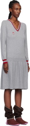 Kiko Kostadinov Gray Vivian Jumper Midi Dress