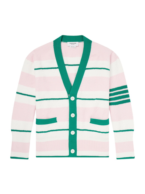 Photo: Thom Browne - Striped Cotton Cardigan - Multi