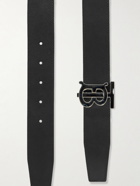Burberry - 3.5cm Reversible Leather Belt - Black