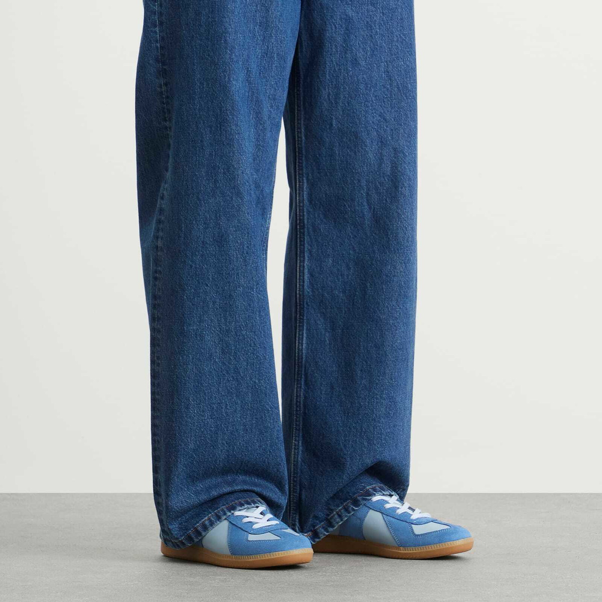 Novesta Men's GAT Leather Sneakers in Blue