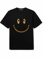 Mastermind World - Glittered Logo-Print Cotton-Jersey T-Shirt - Black