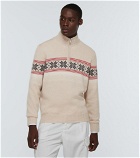 Brunello Cucinelli - Jacquard half-zip cashmere sweater