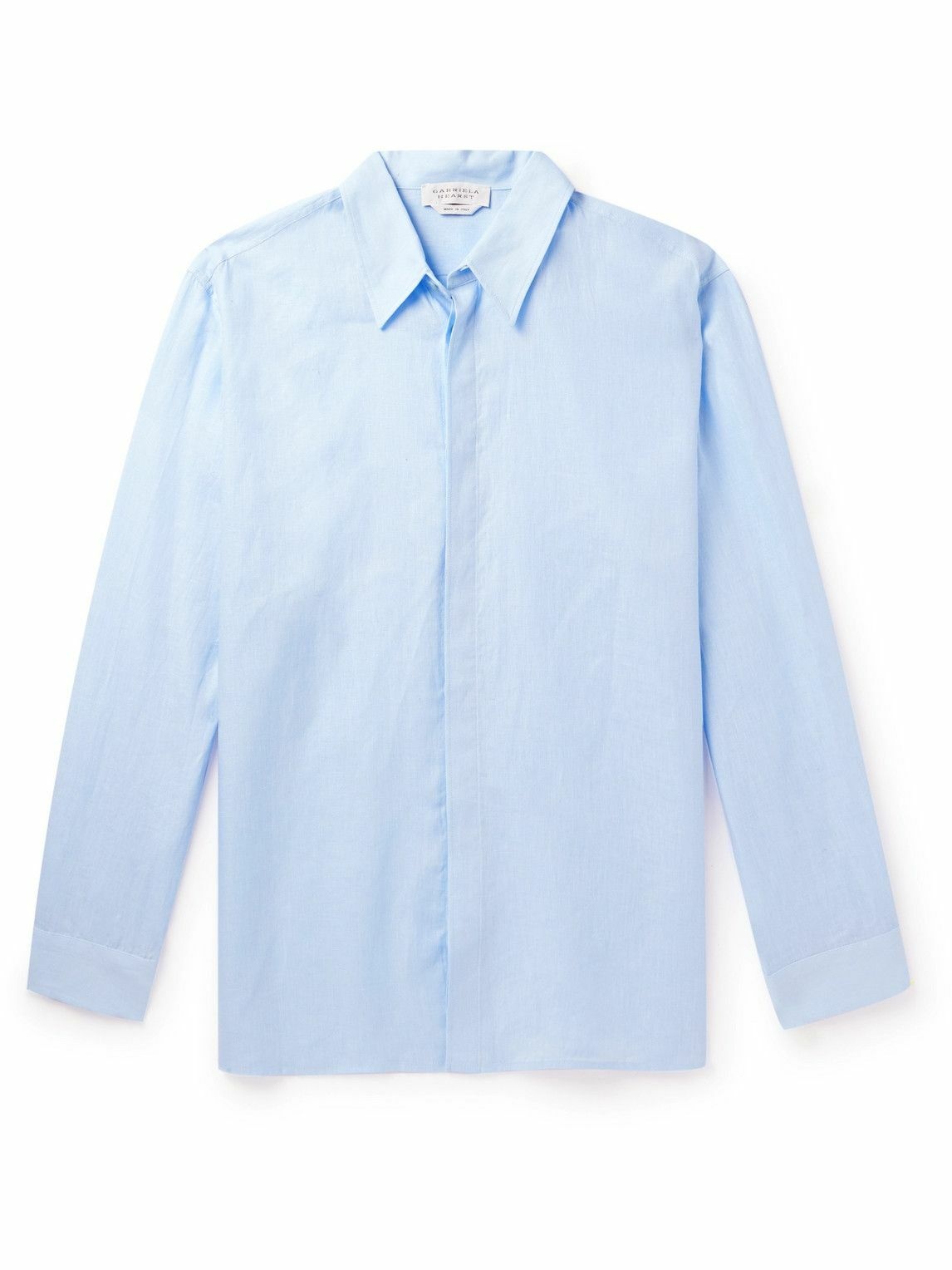 Gabriela Hearst - Nicolas Linen Shirt - Blue Gabriela Hearst