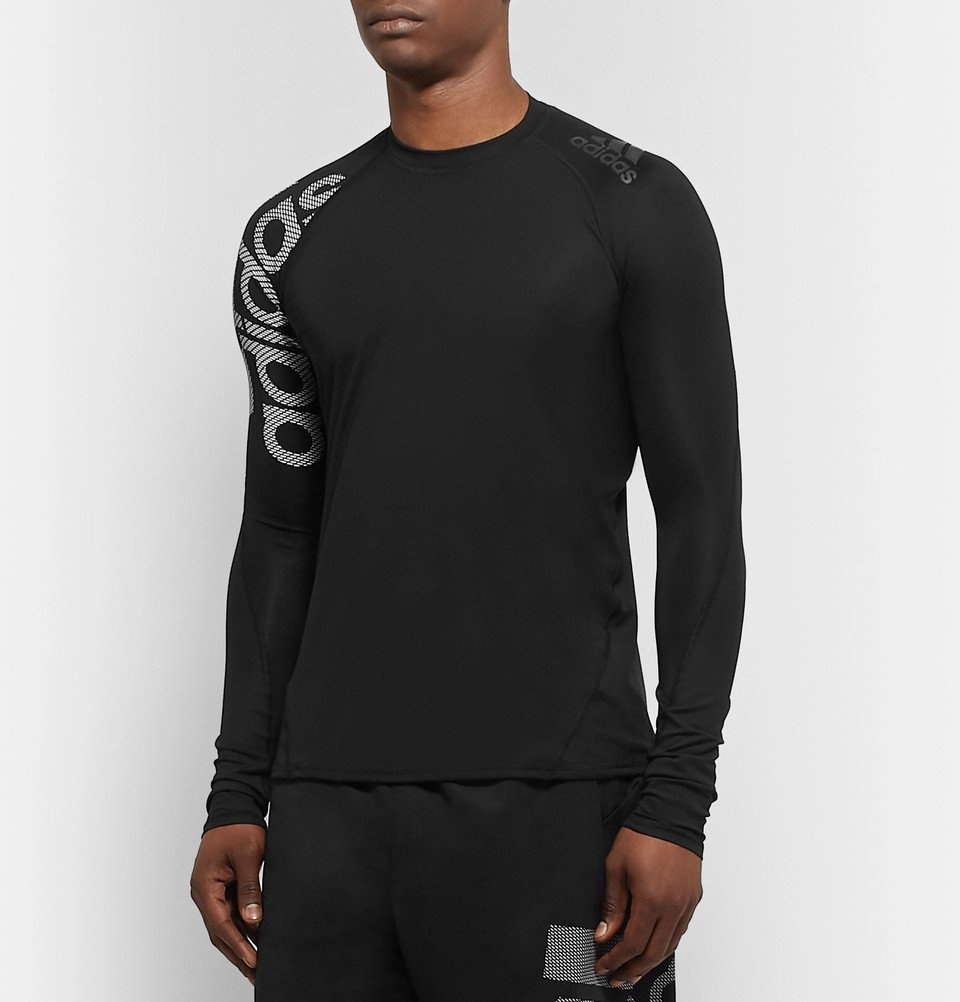 Adidas Sport - Alphaskin Badge of Sport Climacool Mesh Compression T-Shirt - Black adidas