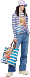 JW Anderson Blue & White 'Boy With Apple' Belt Tote
