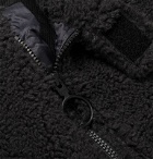 Off-White - Shell-Trimmed Fleece Half-Zip Sweatshirt - Black