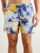 Vilebrequin - Moorea Slim-Fit Mid-Length Tie-Dyed Recycled Swim Shorts - Blue
