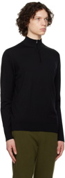 Sunspel Black Lightweight Sweater