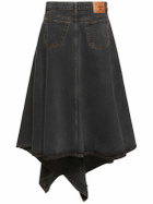 Y/PROJECT Asymmetric High Rise Denim Midi Skirt