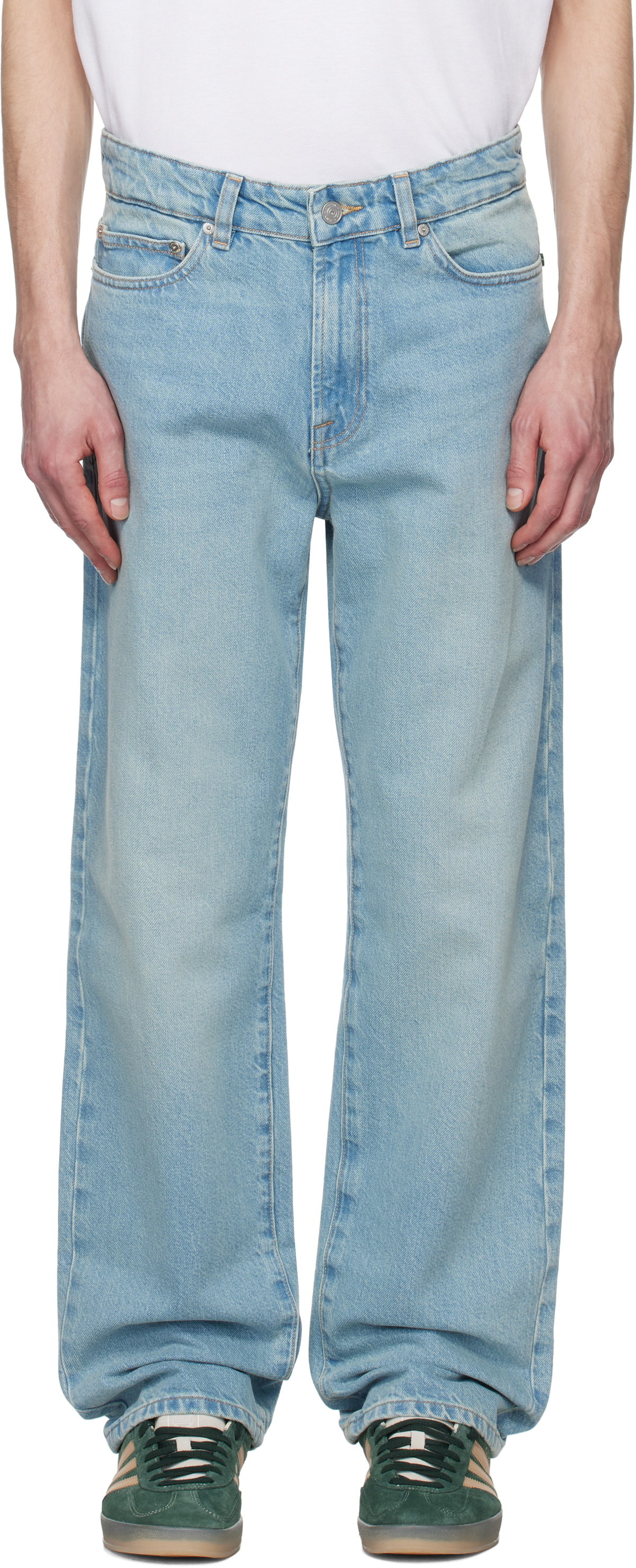 Lacoste Blue 5-Pocket Straight Cut Jeans