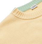 Loewe - Logo-Embroidered Wool Sweater - Yellow